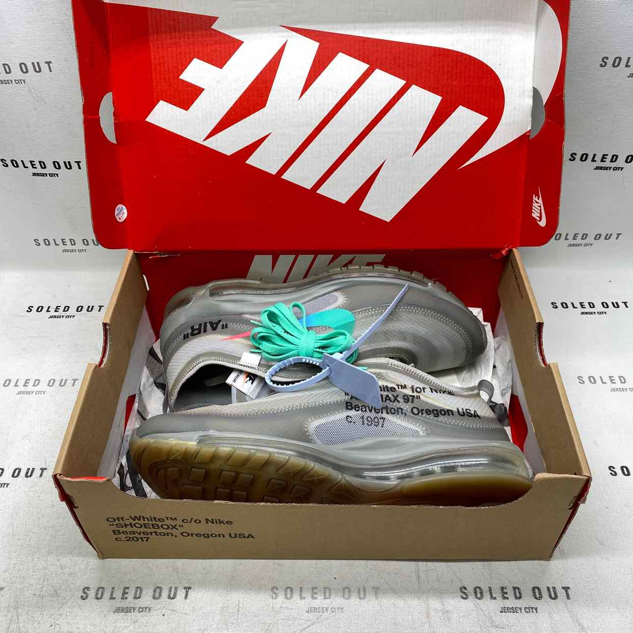 Nike Air Max 97 / OW &quot;Menta&quot; 2018 Used Size 9