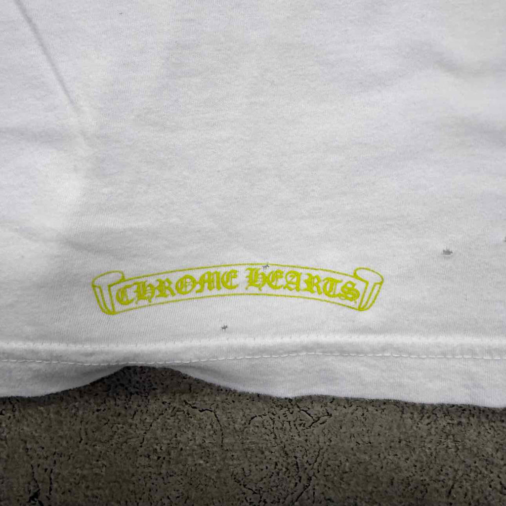 Chrome Hearts Long Sleeve "EYECHART" White Used Size XL