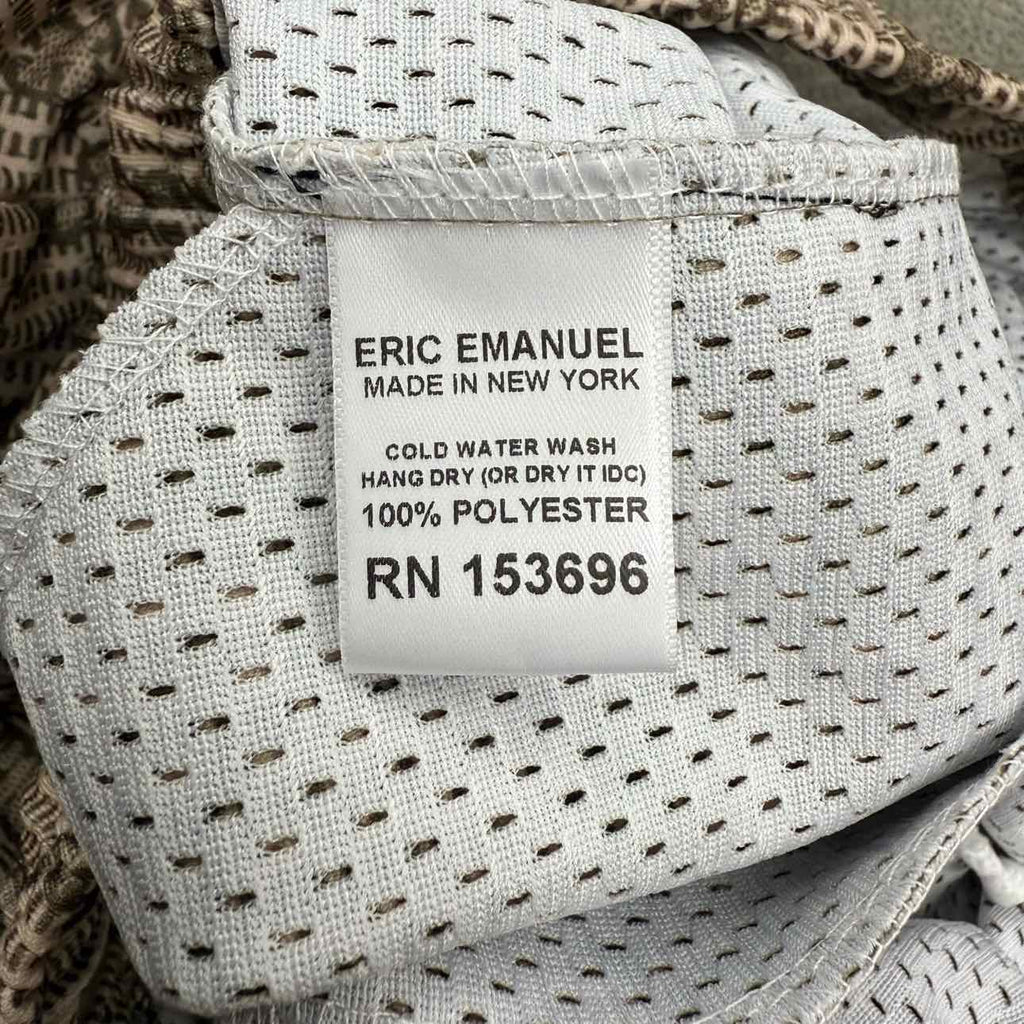 Eric Emanuel Mesh Shorts "EE MONO BAGGY" Beige New Size XL