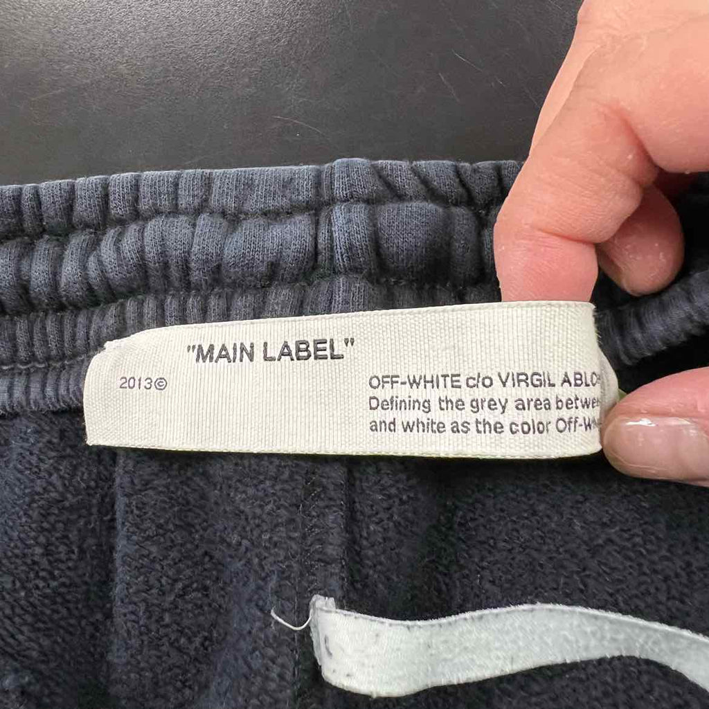 OFF-WHITE Sweatpants "CABIN BAGGAGE" Black Used Size 2XL