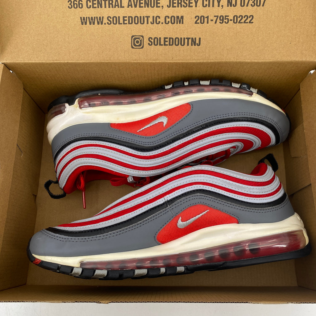 Nike Air Max 97 "Dark Grey Gym Red" 2018 Used Size 9.5