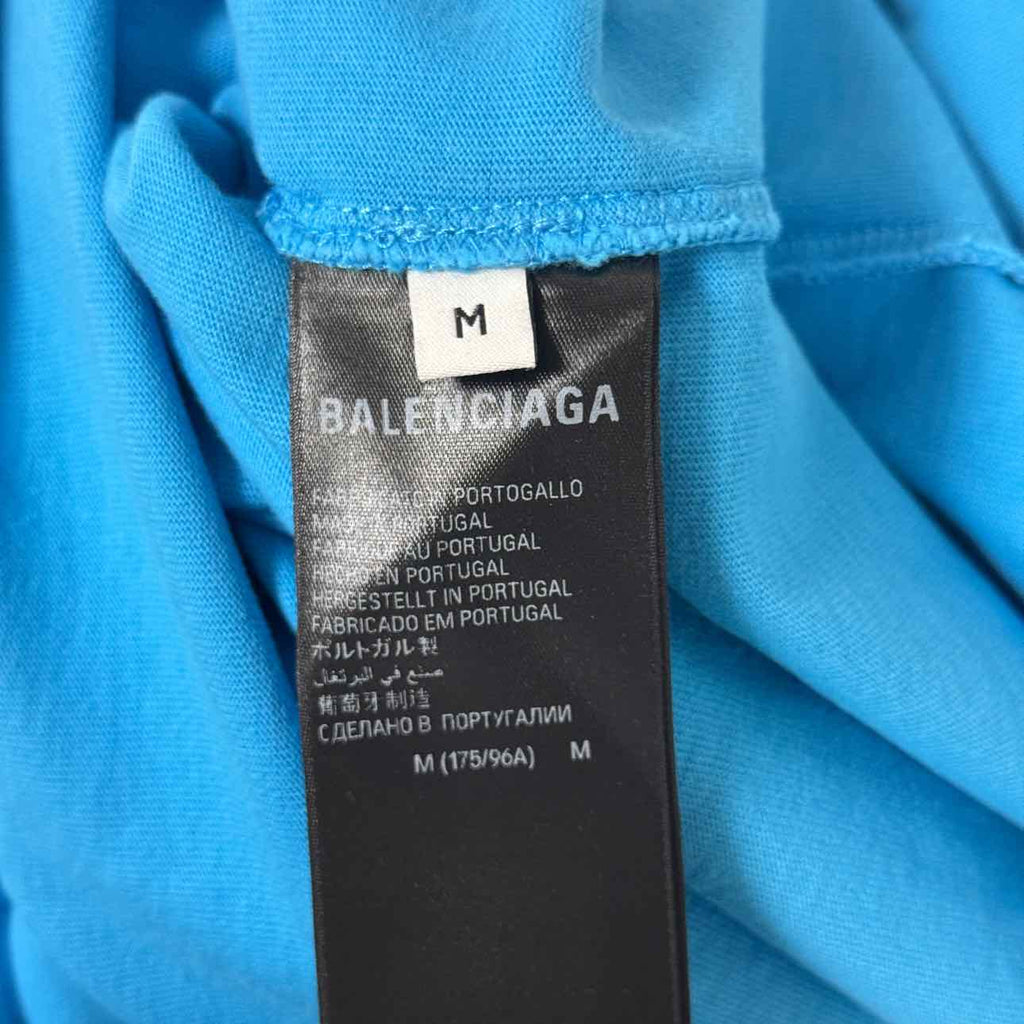 Balenciaga T-Shirt "CAMPAIGN" Blue New Size M