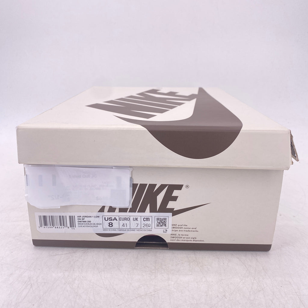 Air Jordan 1 Retro Low "Medium Olive" 2024 New Size 8