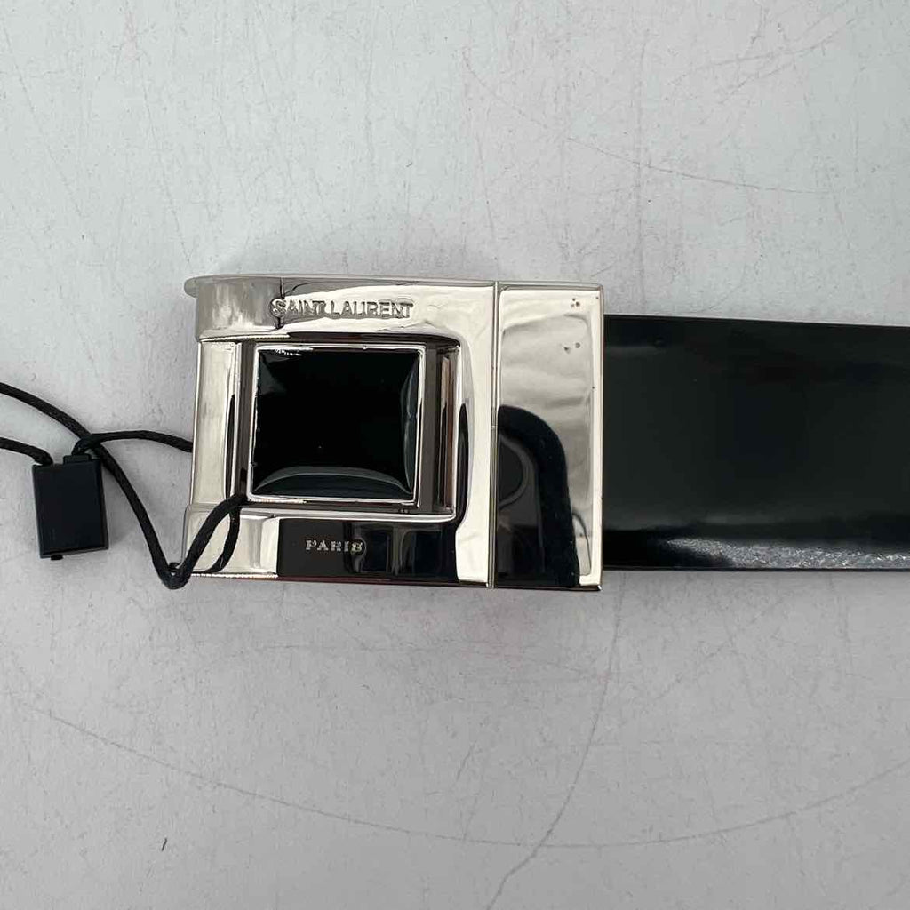 Saint Laurent Belt "ABRASIVATO OXFORD" New Black Size 85