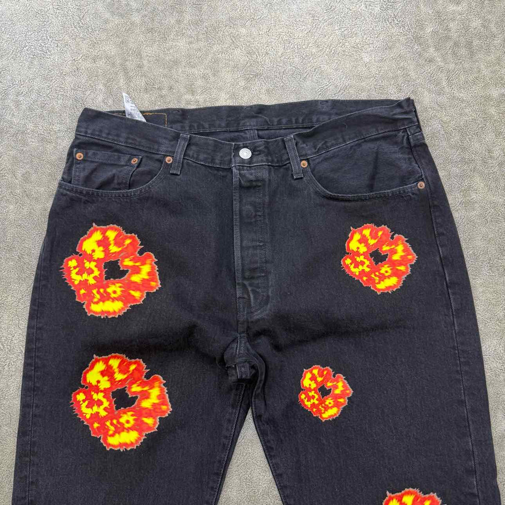 Denim Tears Jeans "OFFSET" Black Used Size 38