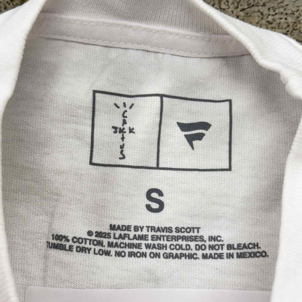 Travis Scott T-Shirt "FANATICS HOUSTON" White New Size S