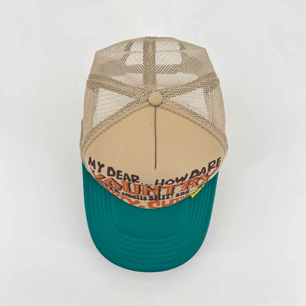 Kapital Trucker Hat &quot;MINI SKIRT FOREVER&quot; New Kinari Brown Size OS
