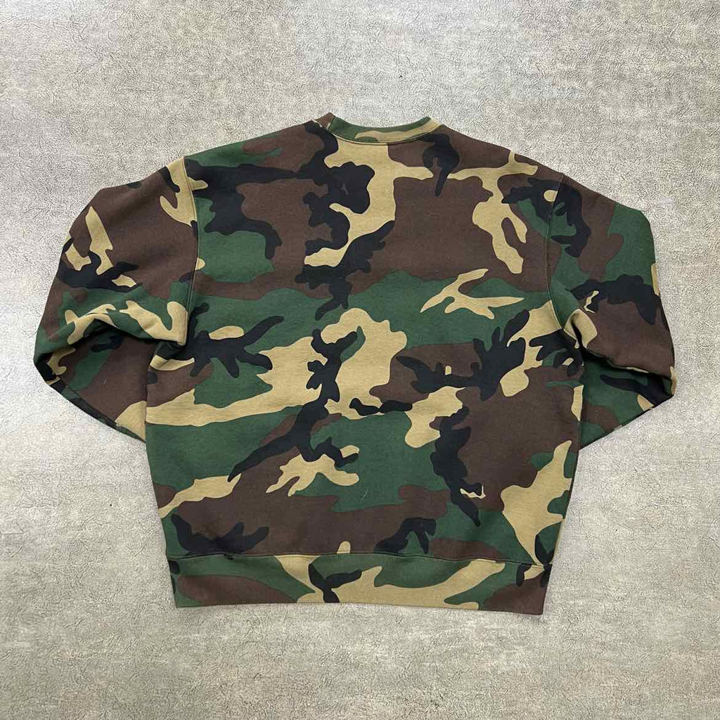 Supreme Crewneck Sweater "PLAID" Camo Used Size L