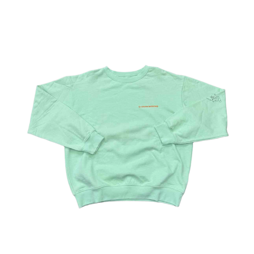 Chrome Hearts Crewneck Sweater "MATTY BOY LUST" Seafoam Used Size L