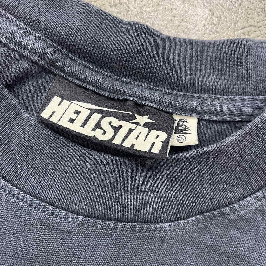 Hellstar T-Shirt "LOGO" Grey Used Size 2XL