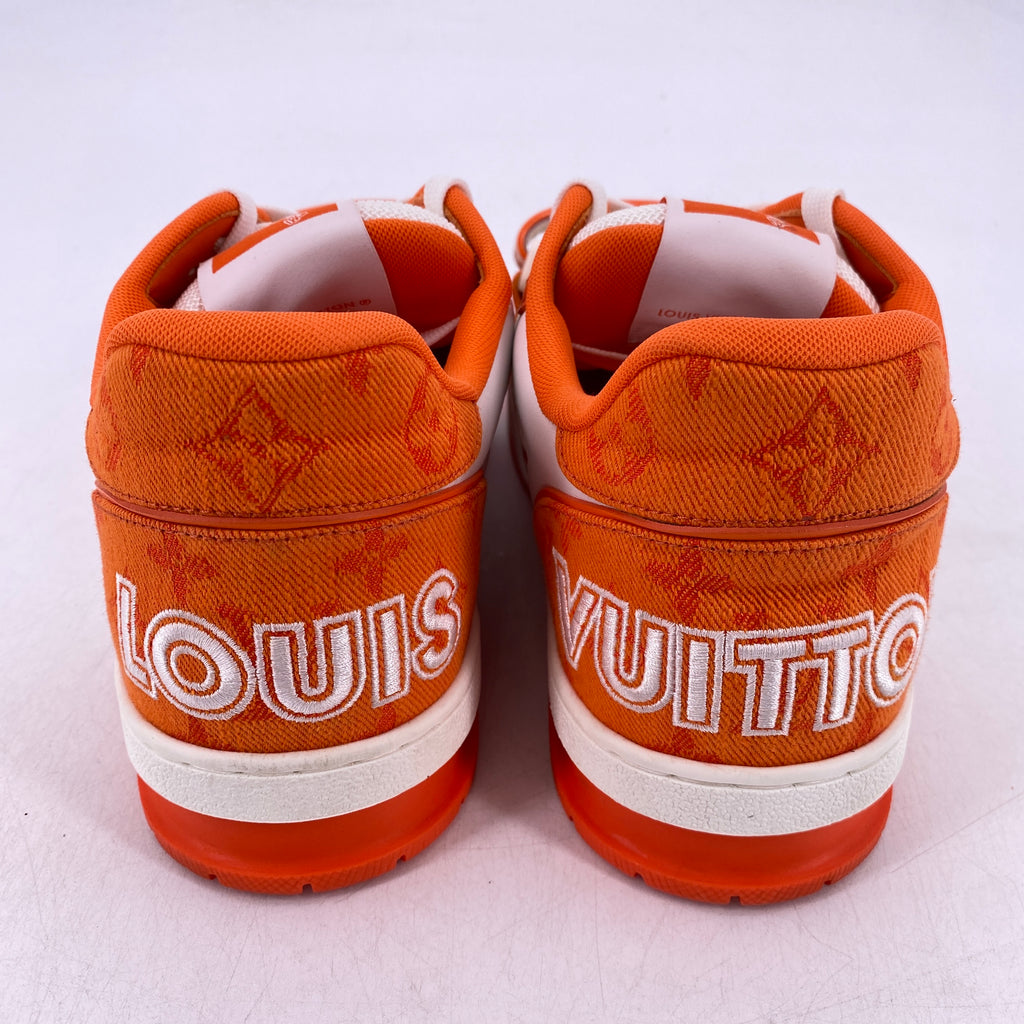 Louis Vuitton Trainer "Monogram Denim Orange"  Used Size 7.5LV