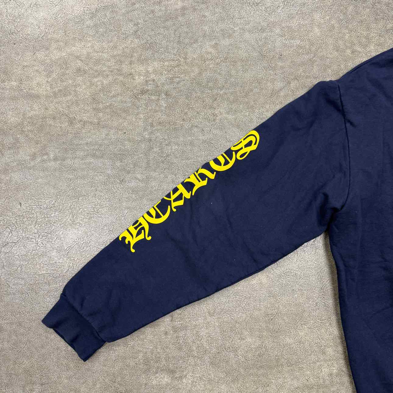 Chrome Hearts Hoodie &quot;VERTICAL LOGO&quot; Navy Used Size XL