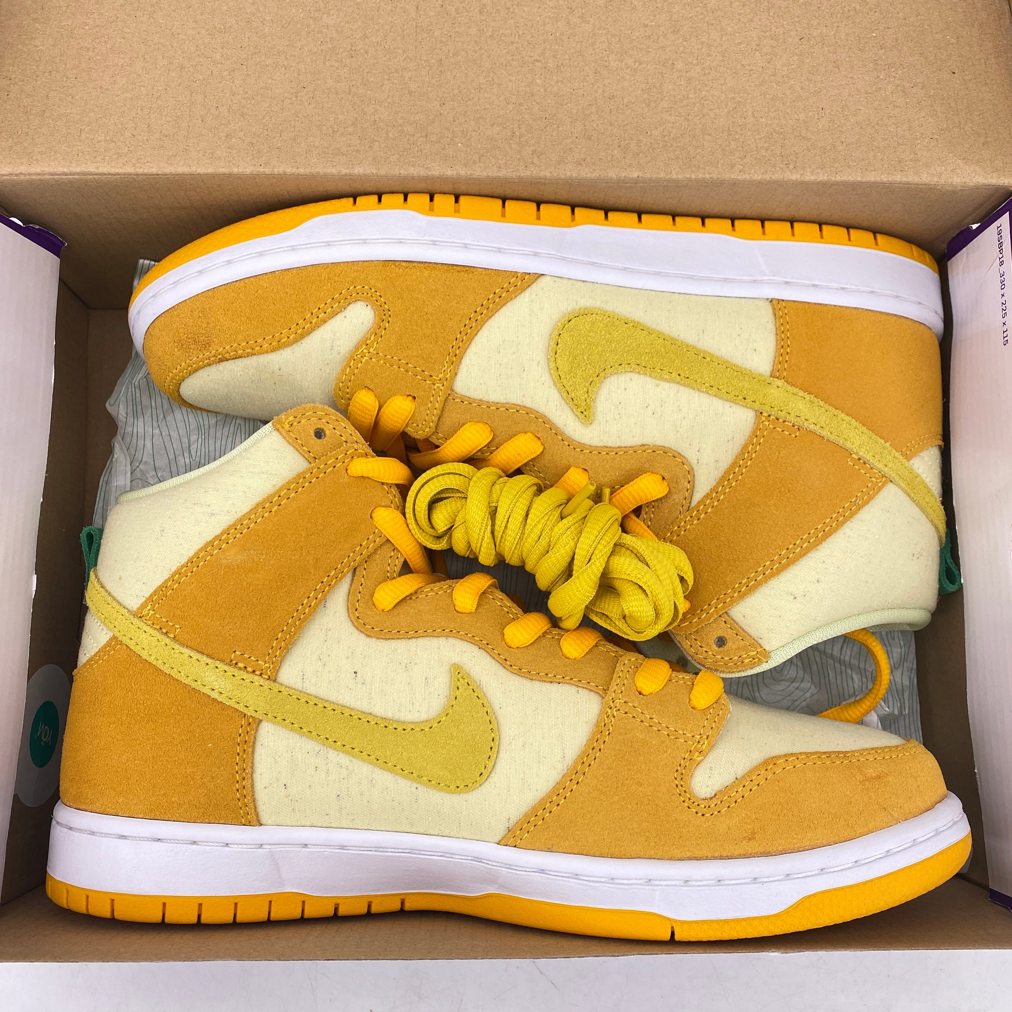 Nike SB Dunk High &quot;Pineapple&quot; 2022 New Size 9.5