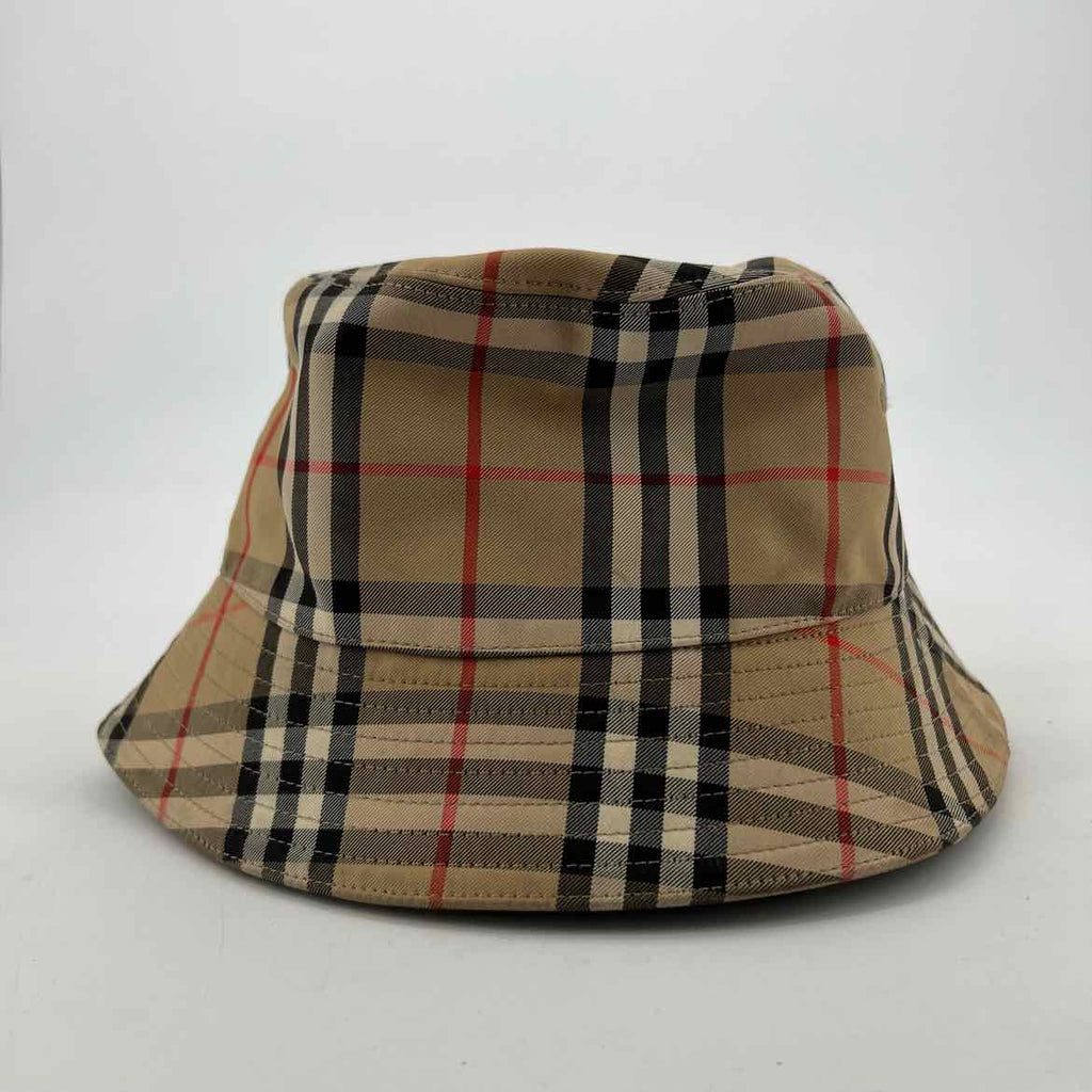 Burberry Bucket Hat "CHECK PRINT" Used Beige Size L
