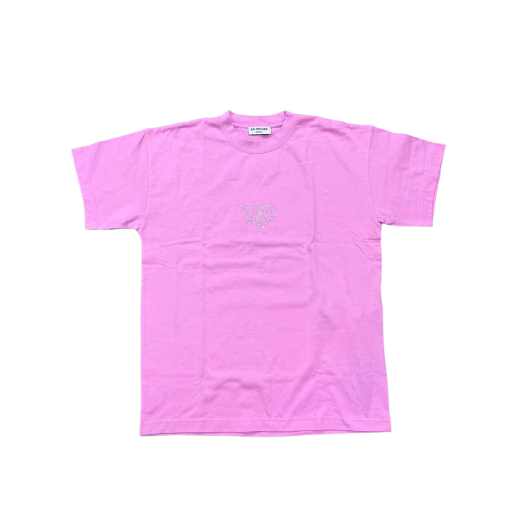 Balenciaga T-Shirt "PARIS DIAMOND" Pink New Size M