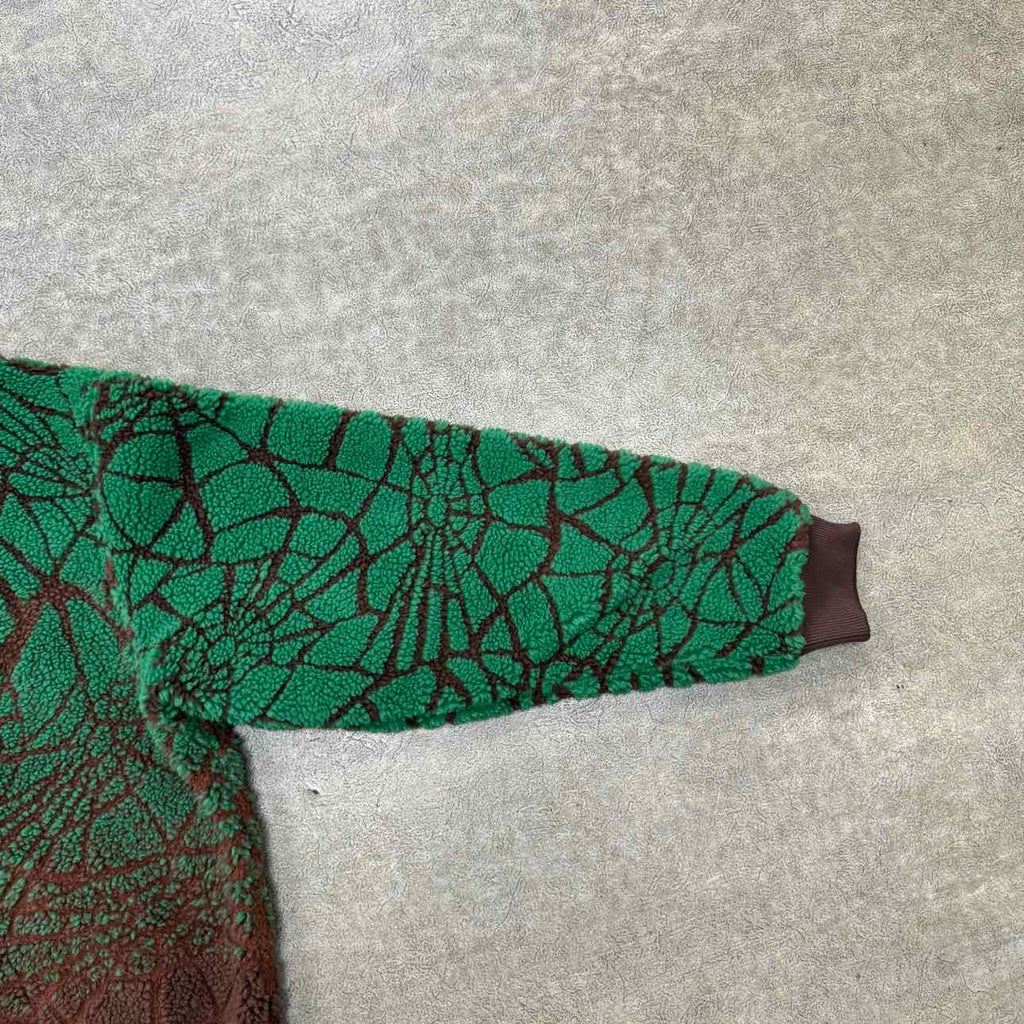 Supreme Fleece Jacket "SPYDER WEB" Brown Used Size M