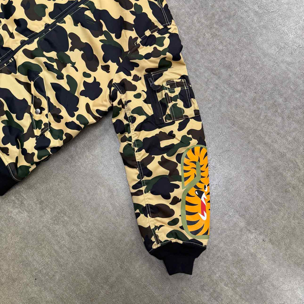 Bape Jacket "1ST CAMO SHARK" Yellow New Size XL