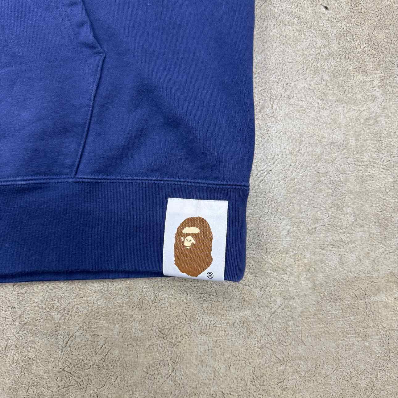 Bape Zip Up &quot;GIANT SHARK&quot; Blue Used Size XL