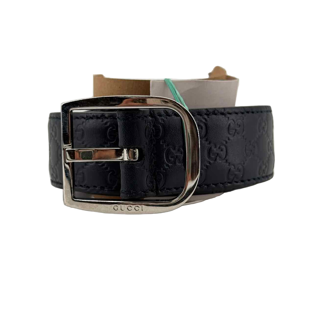 Gucci Belt "MICROGUCCISSIMA" New Blue Size 85