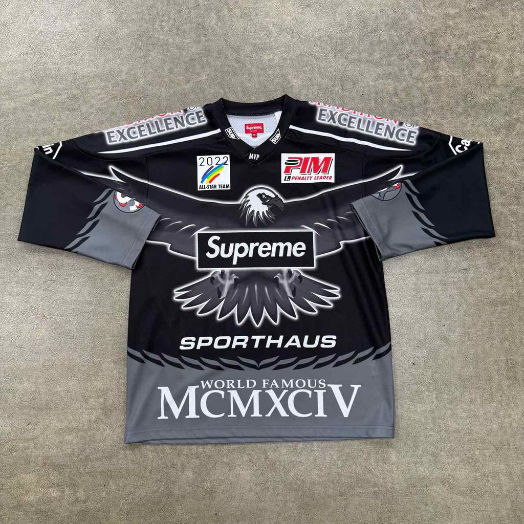 Supreme Jersey "EAGLE MOTO" Black Used Size M