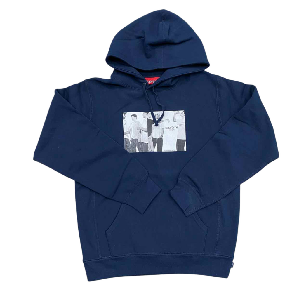 Supreme Hoodie "CLASSIC AD" Navy New Size M
