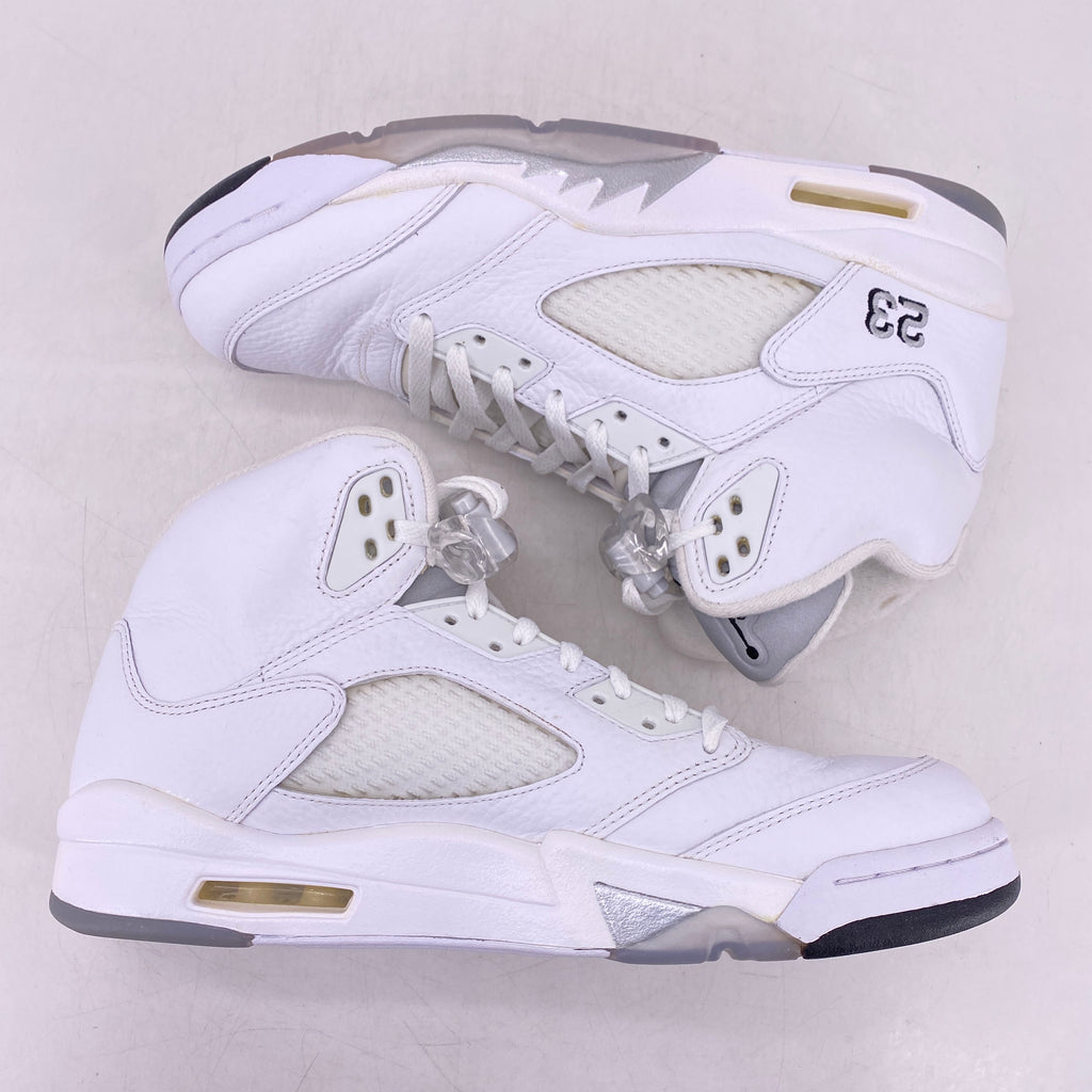 Air Jordan 5 Retro "Metallic White" 2015 Used Size 10