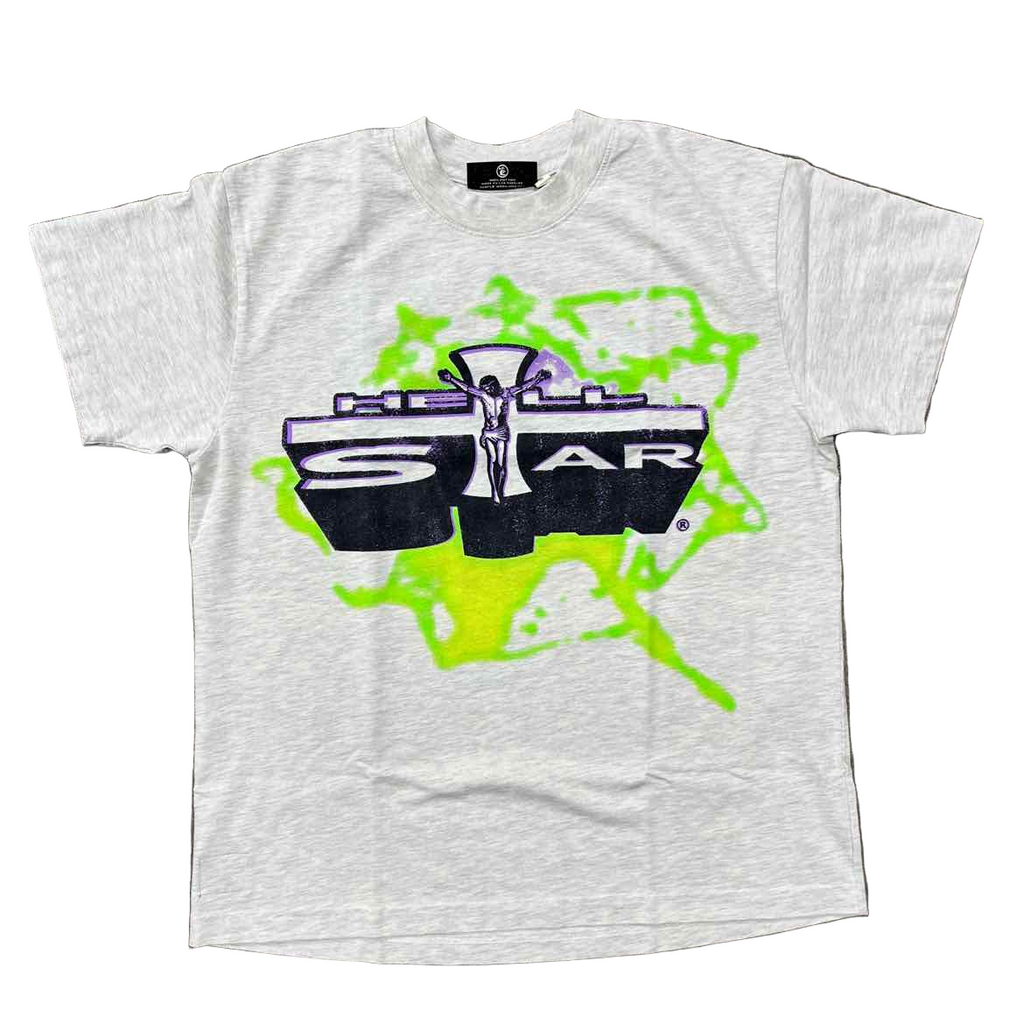 Hellstar T-Shirt "JESUS" Grey New Size M