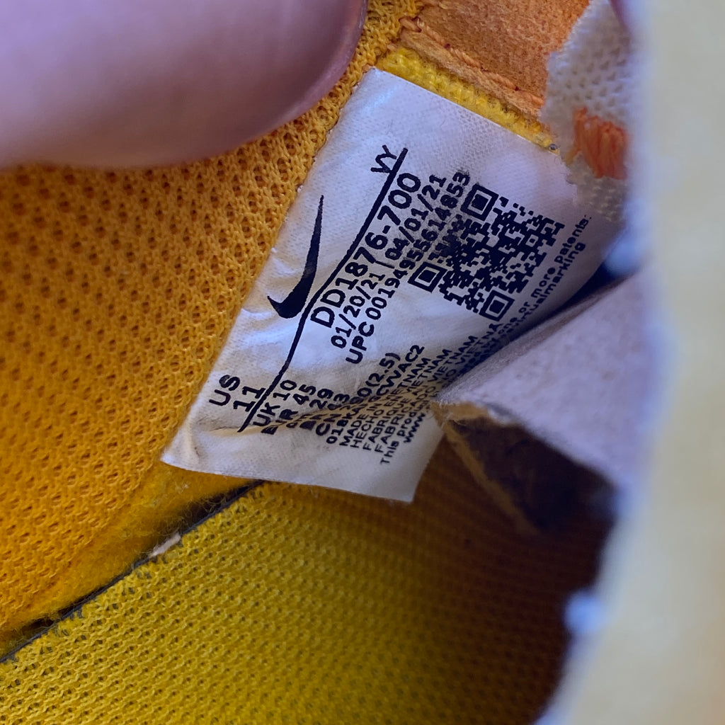 Nike Air Force 1 Low / OW "University Gold" 2021 Used Size 11