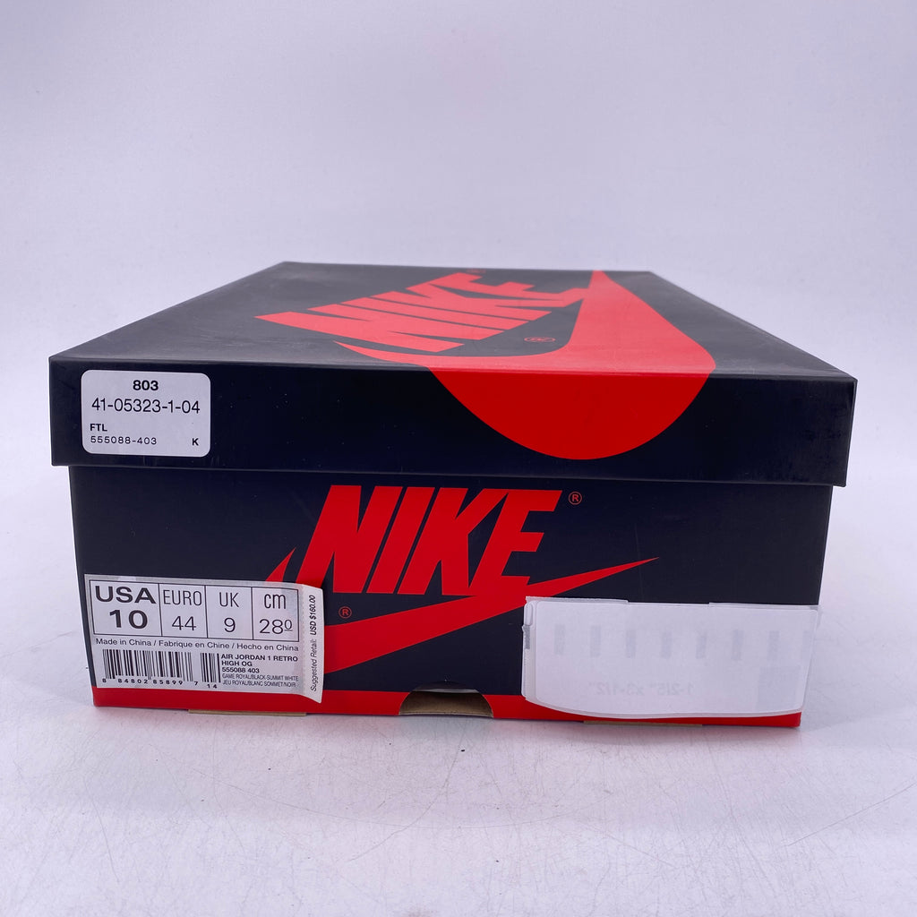 Air Jordan 1 Retro "Game Royal" 2018 New Size 10