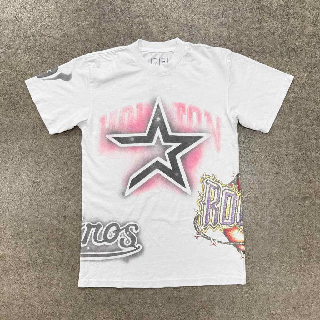 Travis Scott T-Shirt "FANATICS HOUSTON" White New Size S