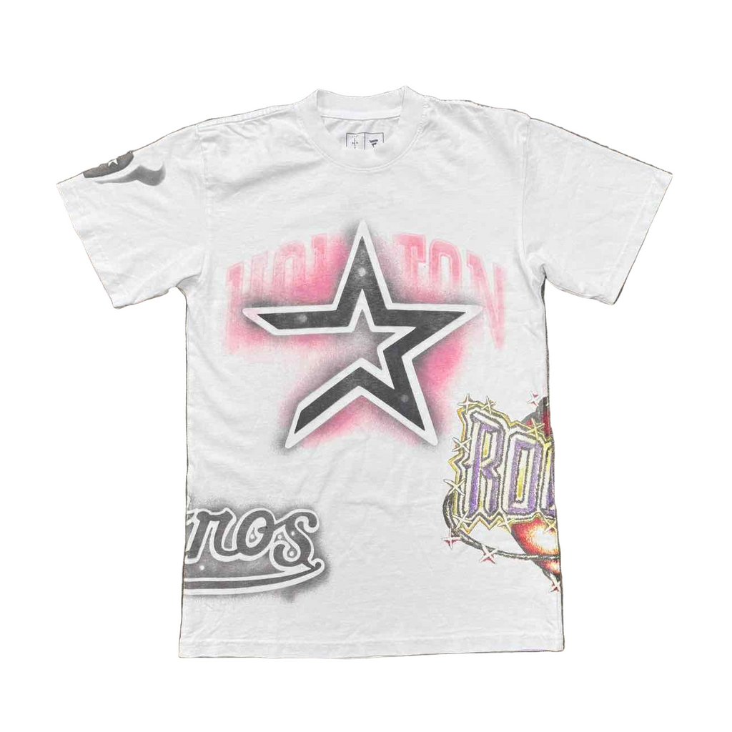 Travis Scott T-Shirt "FANATICS HOUSTON" White New Size S