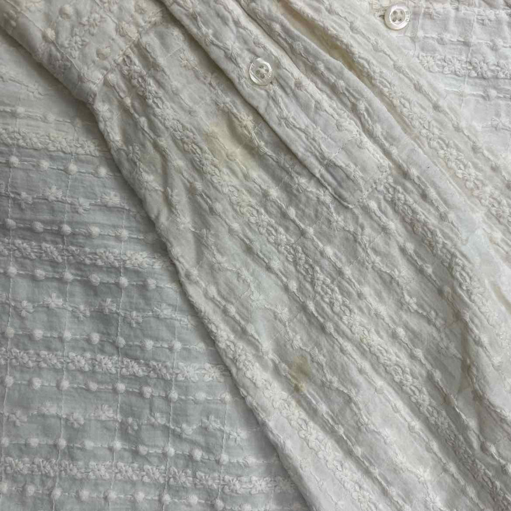 Kith Button Up "EMBROIDERED" Cream Used Size XL