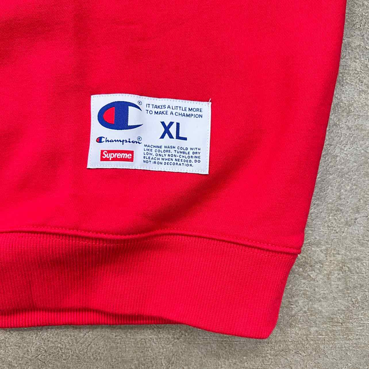 Supreme Crewneck Sweater &quot;BE A CHAMPION&quot; Red New Size XL