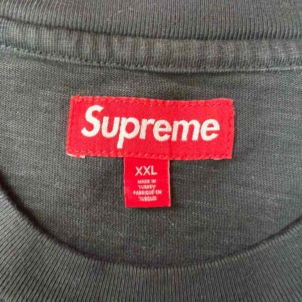 Supreme T-Shirt "RHINESTONE" Black Used Size 2XL