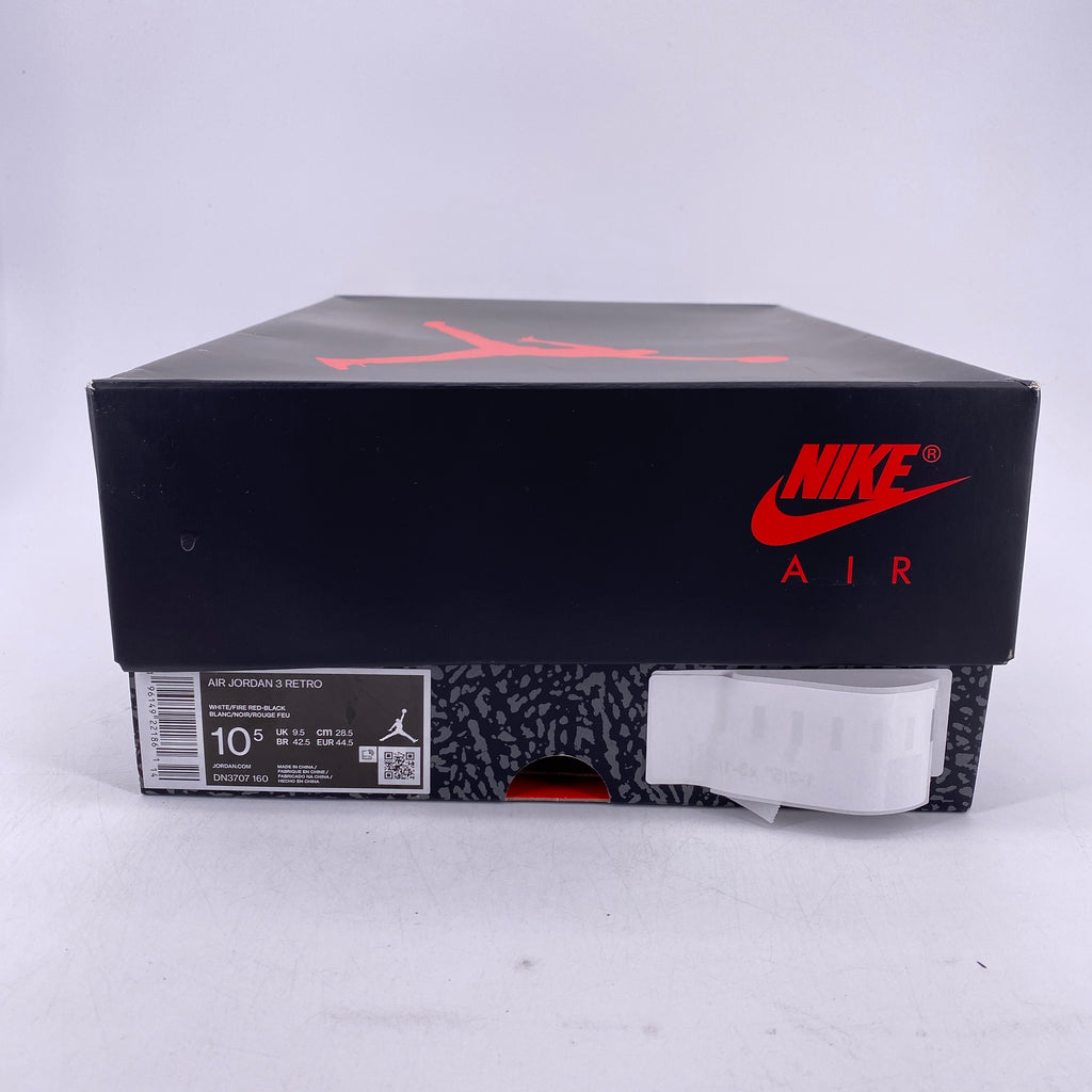 Air Jordan 3 Retro "Fire Red" 2022 New Size 10.5