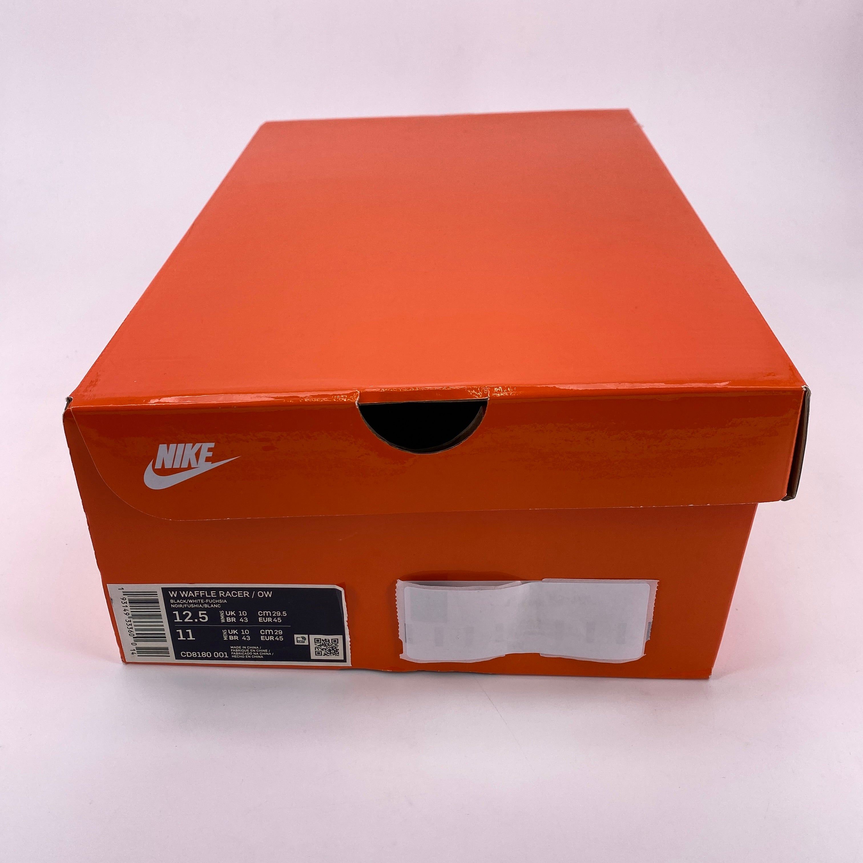 Nike (W) Waffle Racer / OW &quot;Black&quot; 2019 New Size 12.5W