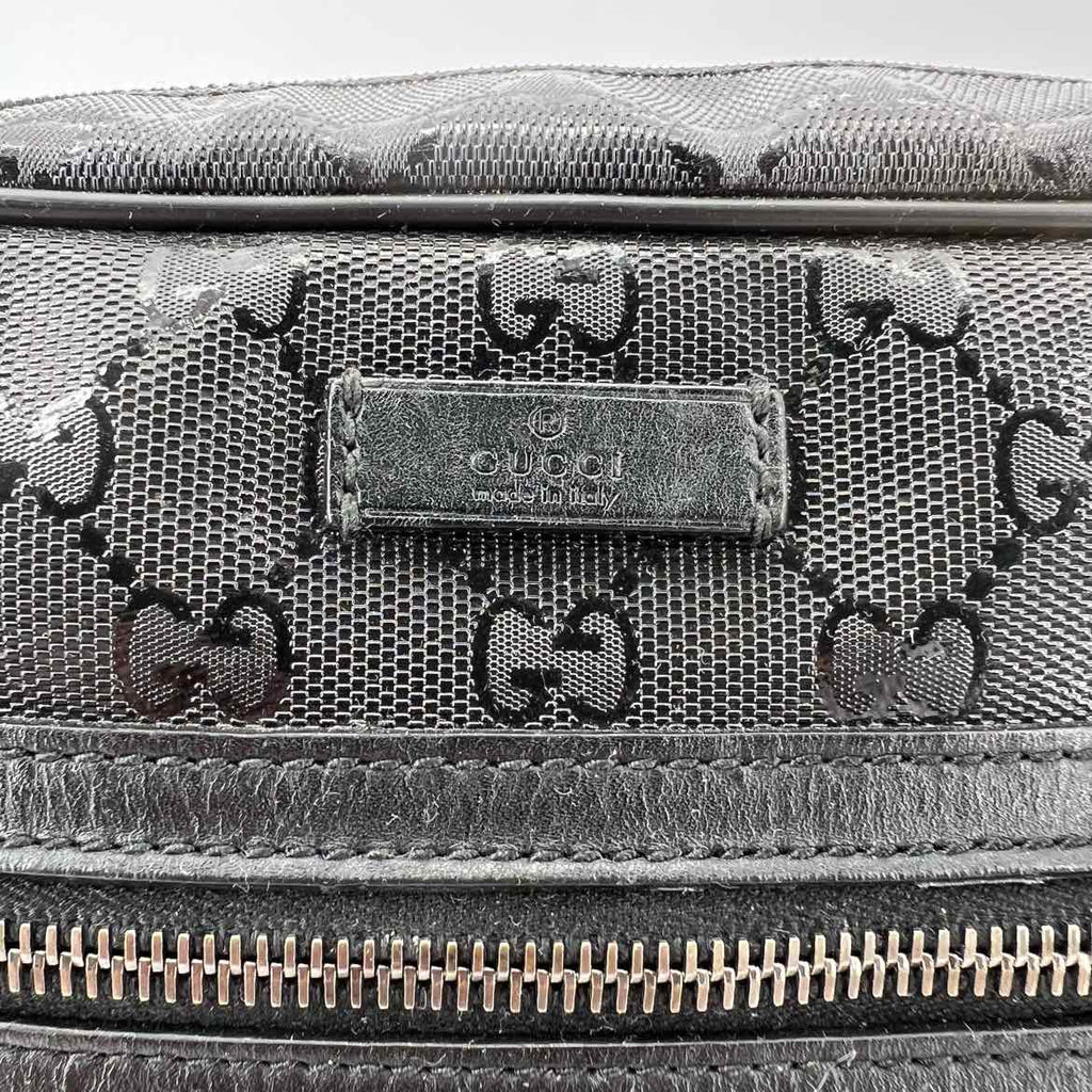 Gucci Messenger Bag "GG IMPRIME COATED" Used Black