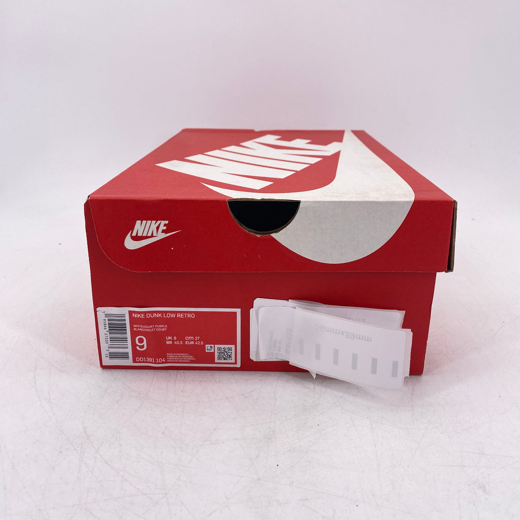 Nike Dunk Low Retro "Court Purple" 2022 New Size 9