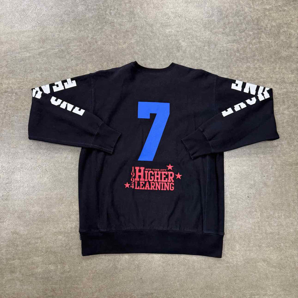 Supreme Crewneck Sweater "HIGHER LEARNING" Black Used Size XL