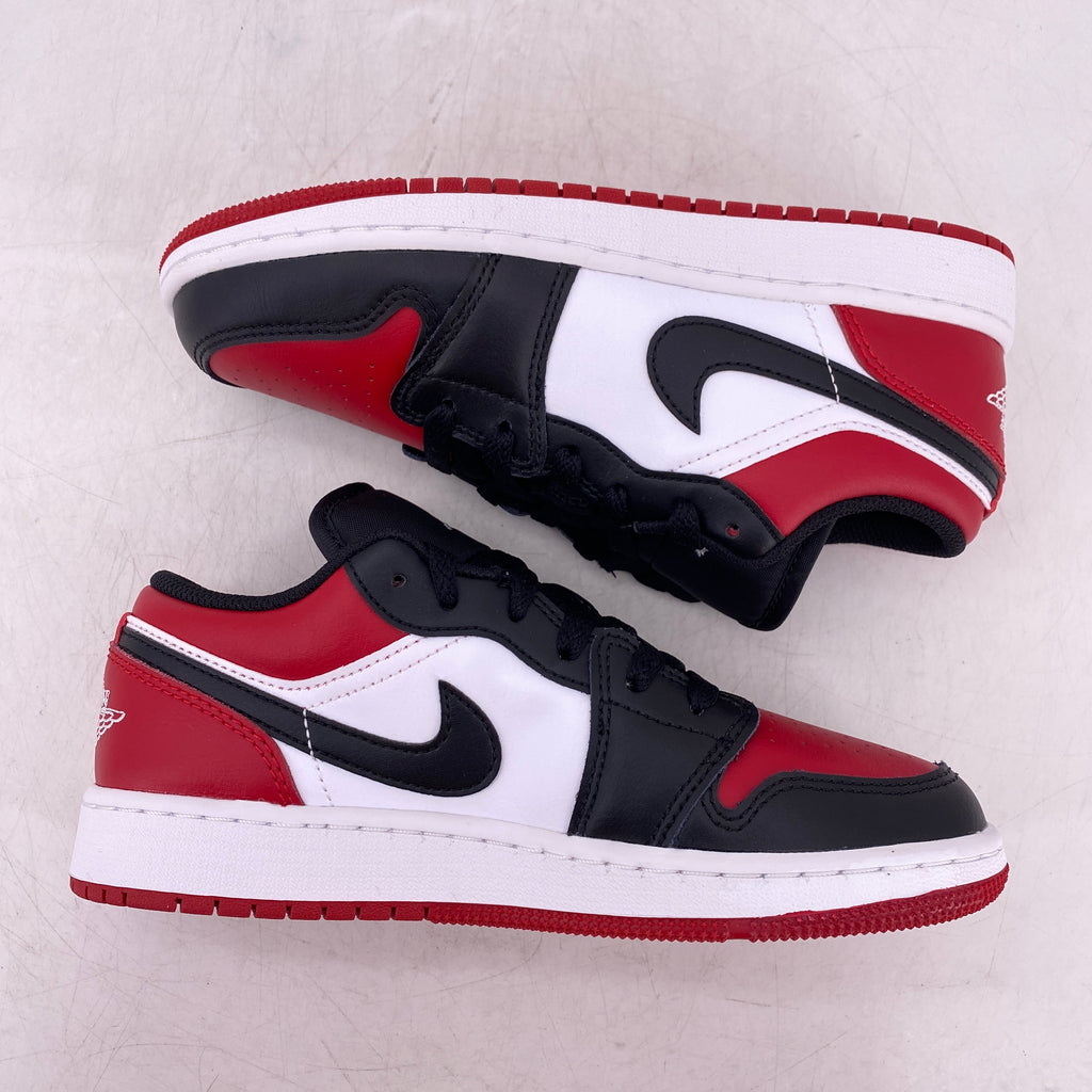 Air Jordan (GS) 1 Low "Bred Toe" 2021 New Size 4Y