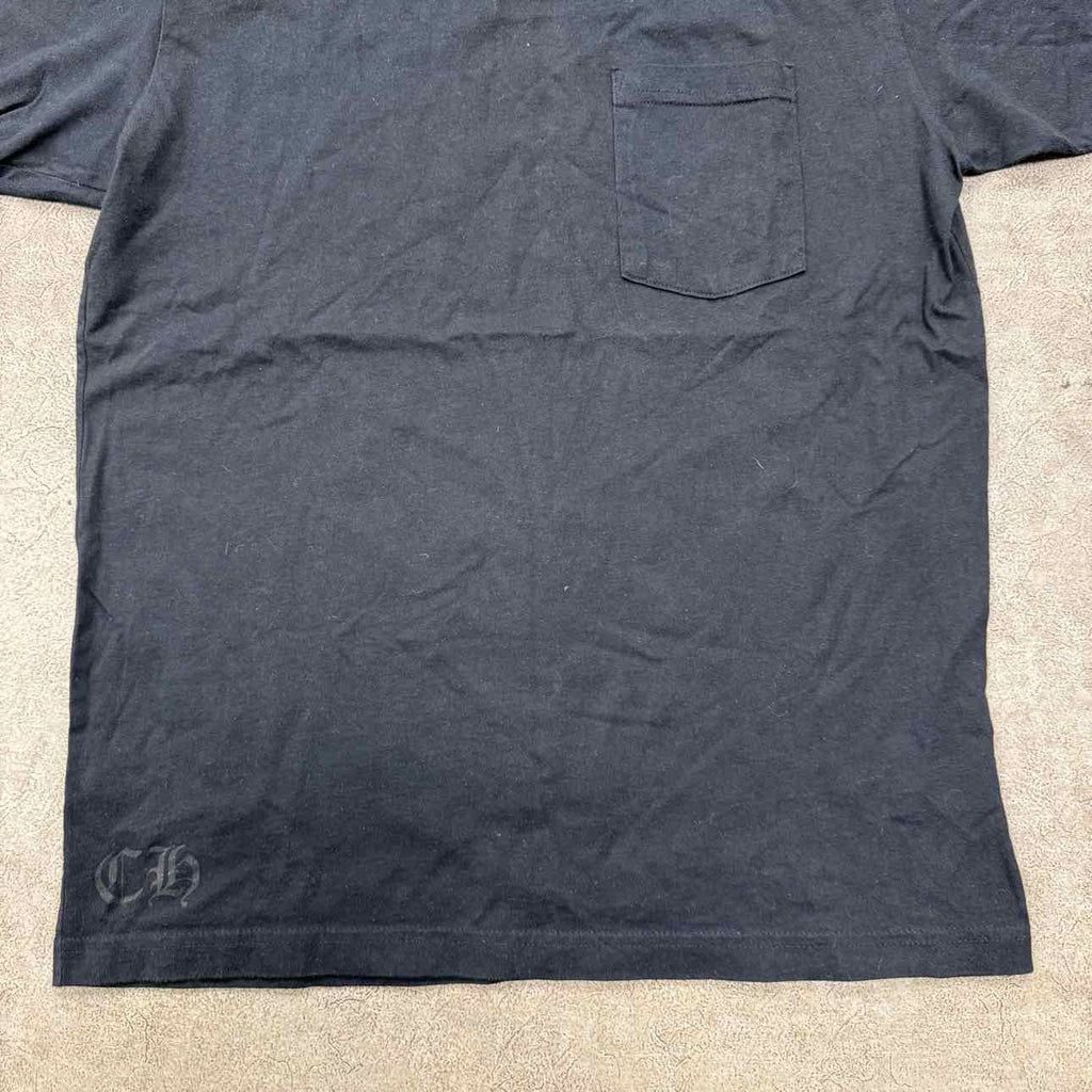 Chrome Hearts T-Shirt "NECK LOGO" Black Used Size L