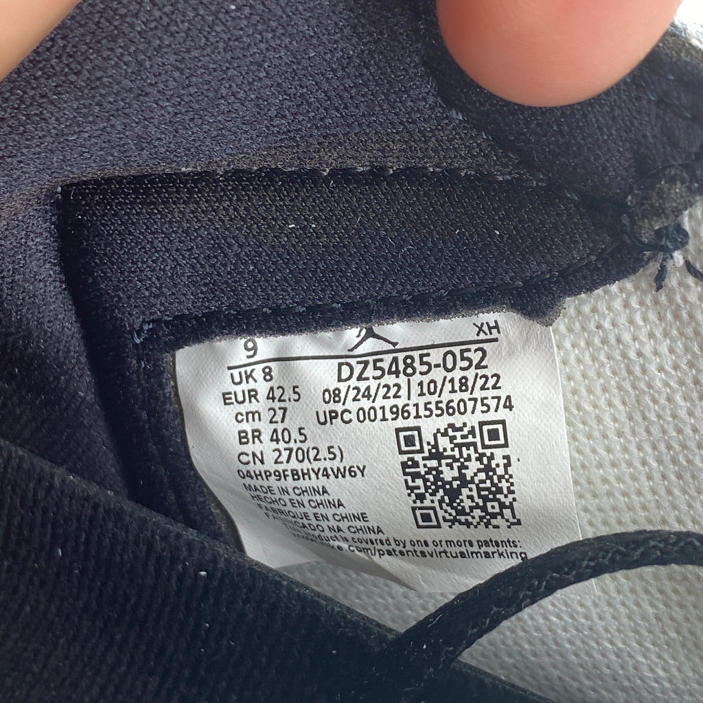 Air Jordan 1 Retro High OG "White Cement" 2023 New Size 9