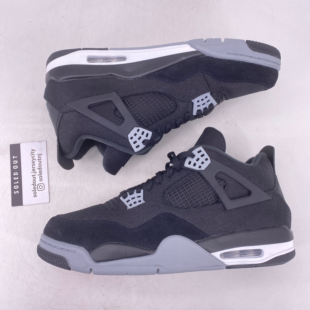 Air Jordan 4 Retro "Black Canvas" 2022 New Size 12