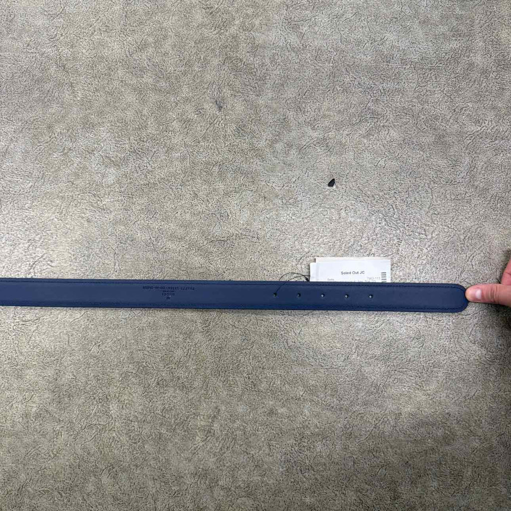 Gucci Belt "SILVER BUCKLE" New Blue Size 48