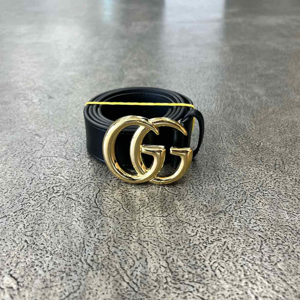 Gucci Belt "GOLD BUCKLE" Used Black Size 36