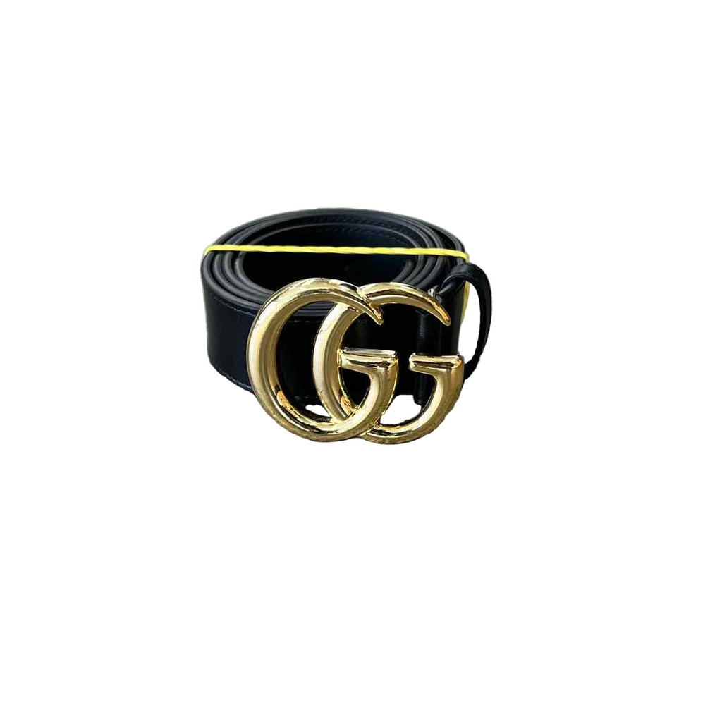 Gucci Belt "GOLD BUCKLE" Used Black Size 36