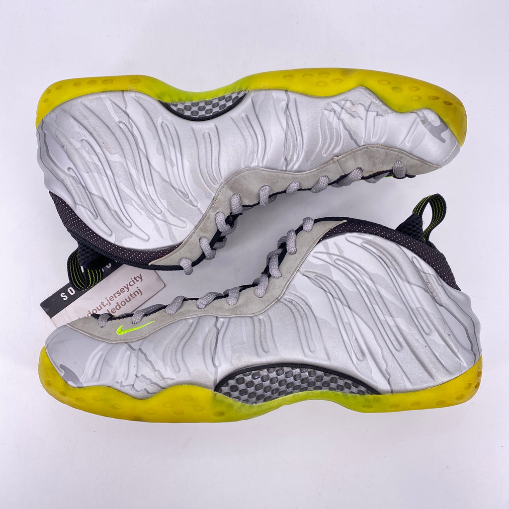 Nike Air Foamposite One "Silver Volt Camo" 2014 Used Size 11.5