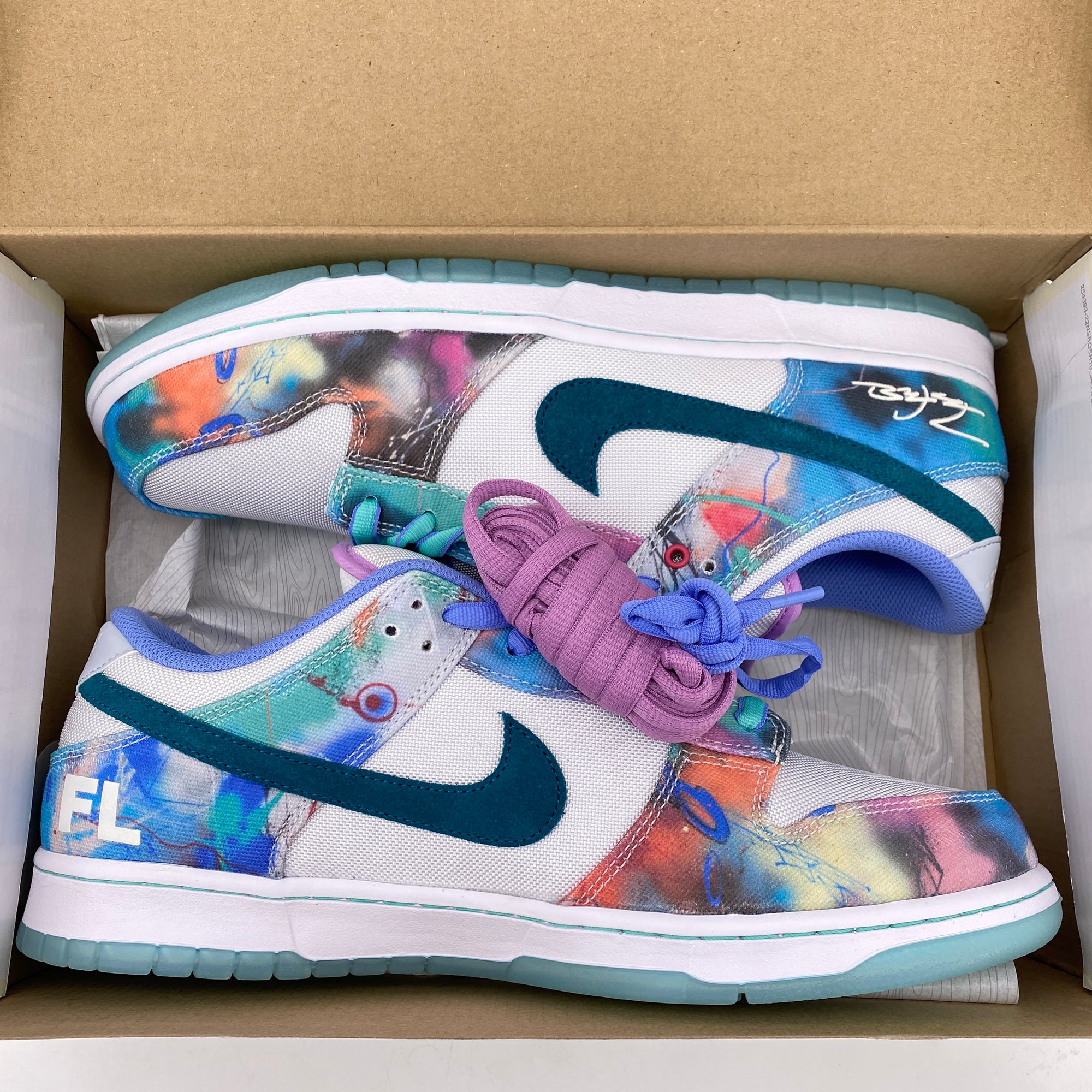 Nike SB Dunk Low &quot;Futura Lab Bleached Aqua&quot; 2024 New Size 13