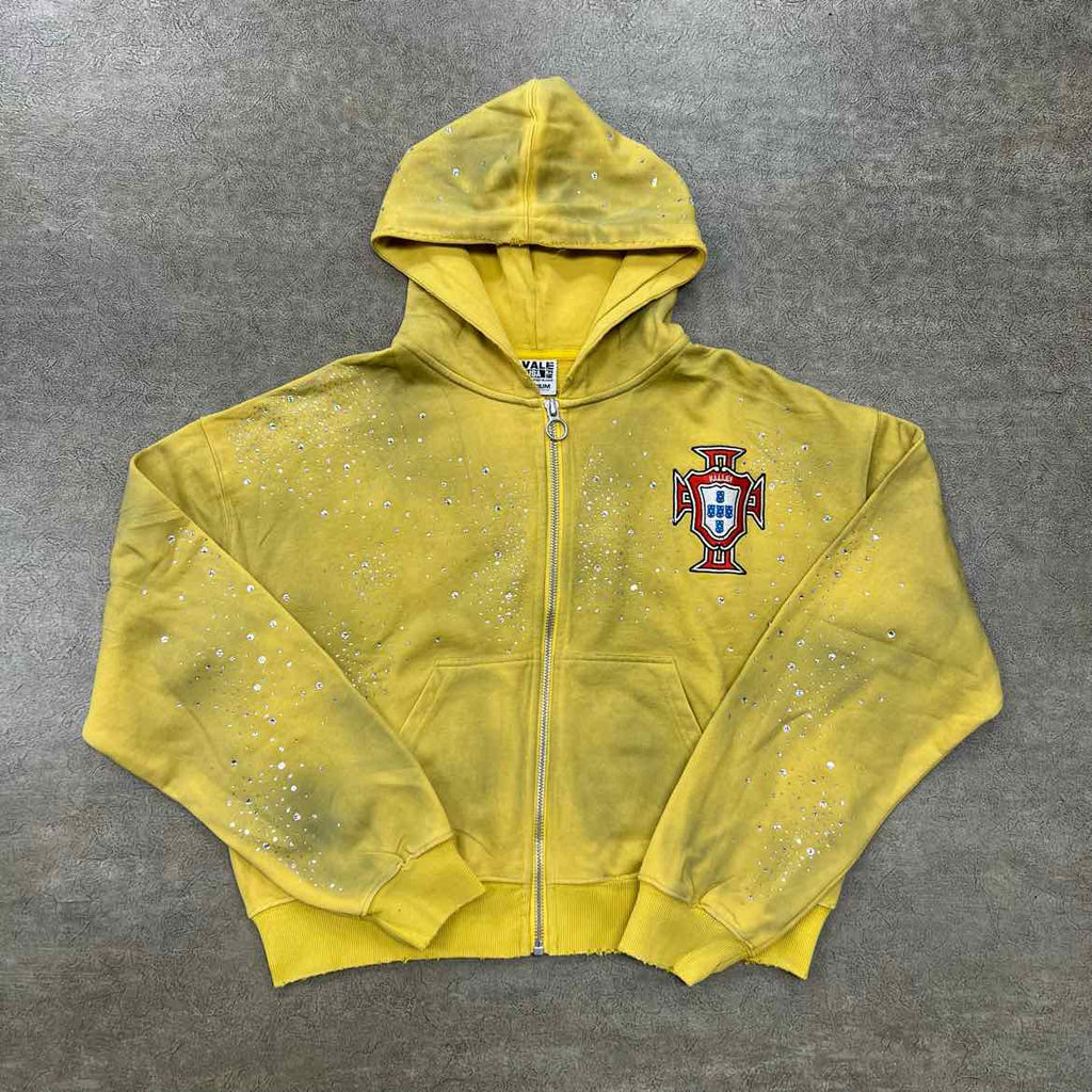 Vale Zip Up "SUN CLUSTERED" Yellow New Size M