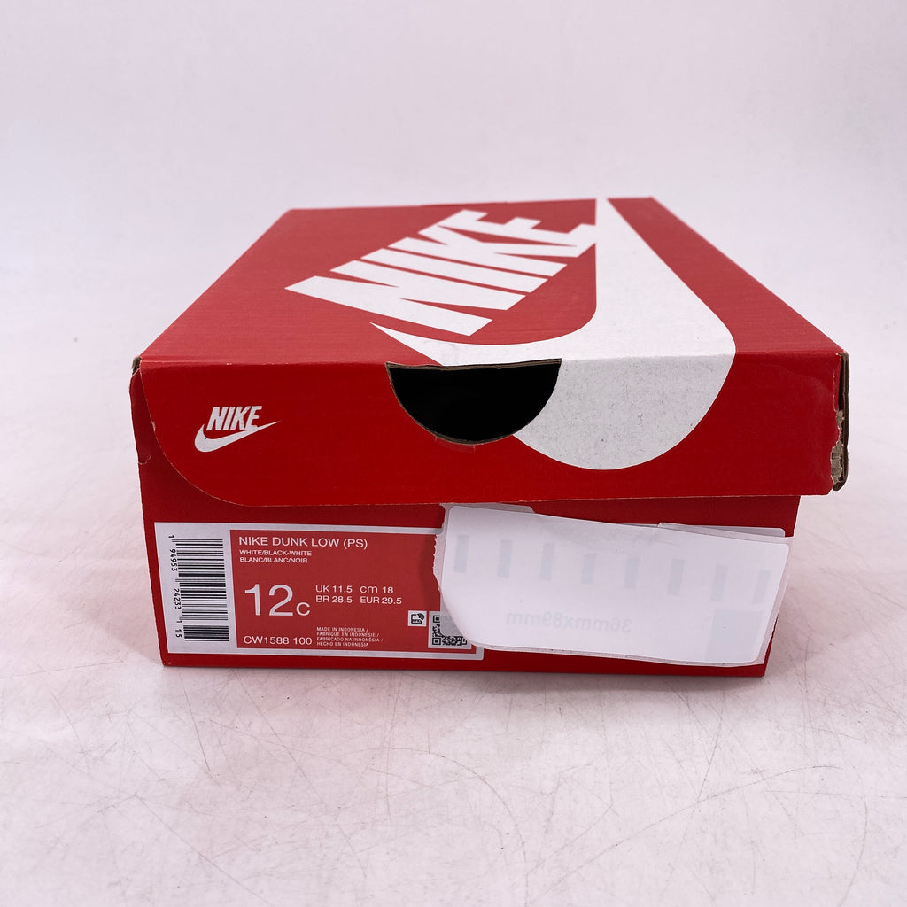 Nike (PS) Dunk Low "Black White" 2021 New Size 12c